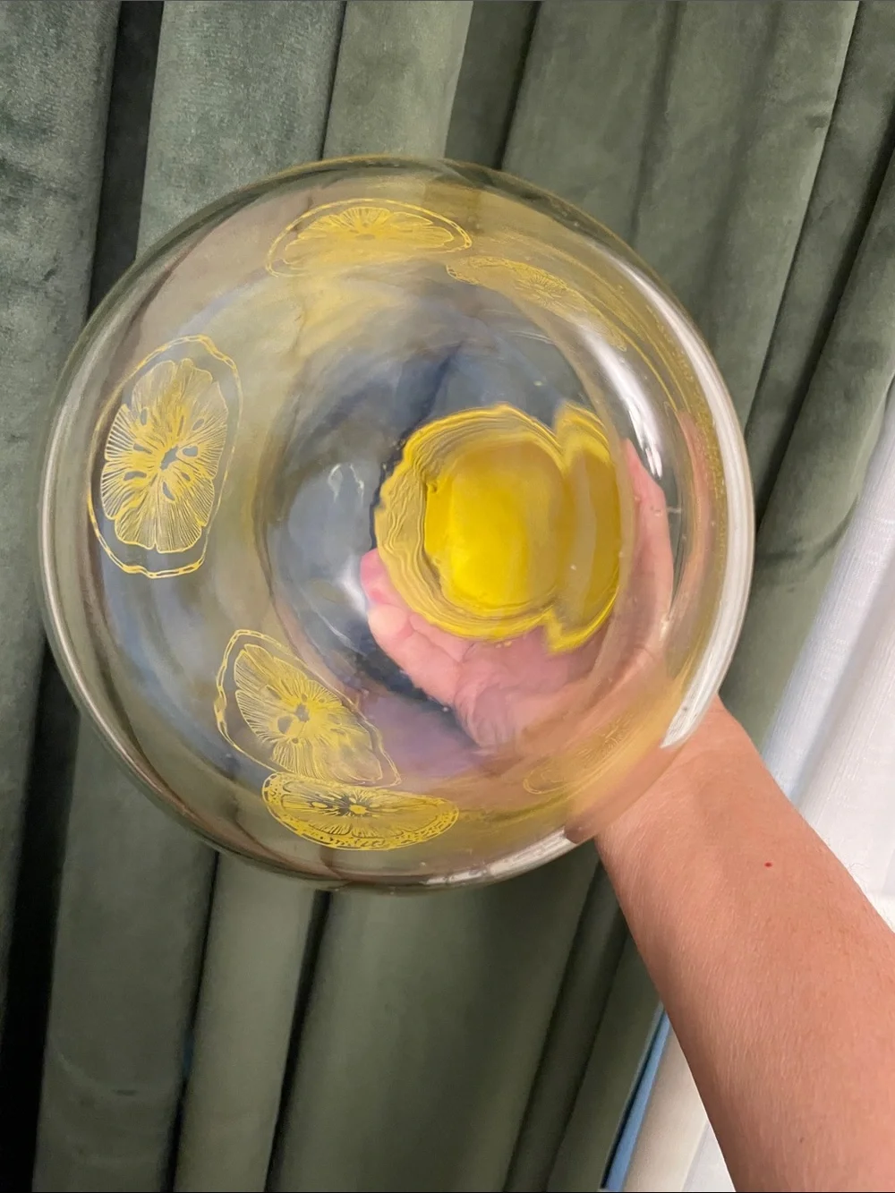 Vintage 1970’s PYREX 2 Quart Glass Lemonade Citrus Juice Pitcher Carafe MCM